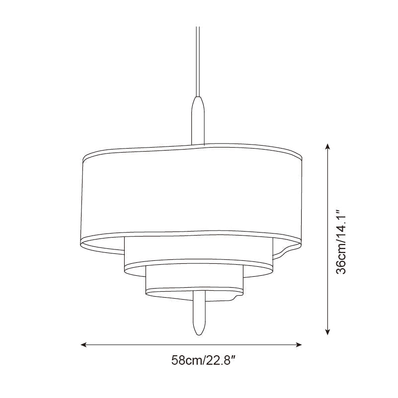 Ophel Green Fabric Pendant Lamp - Neutralighting