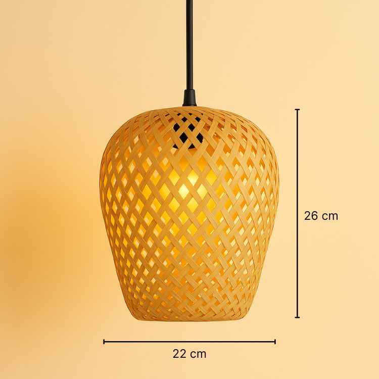 Suspension en bambou rotin naturel - Arya