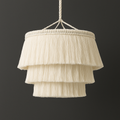 Suspension blanche en macramé - Alya