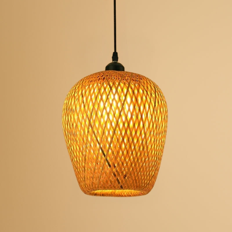 Suspension en bambou rotin naturel - Arya