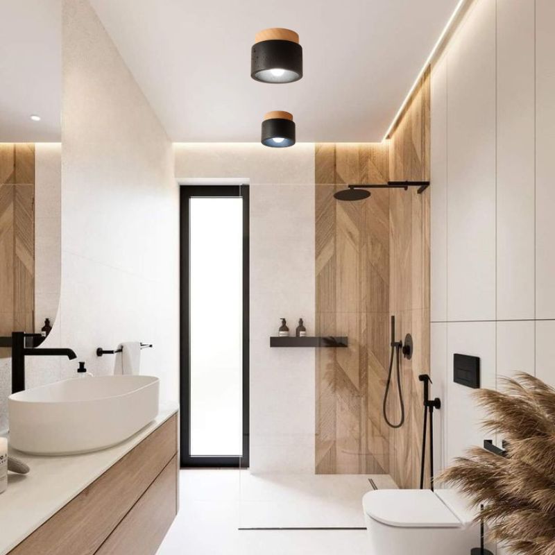 Plafonnier salle de bain en pierre - Trameto