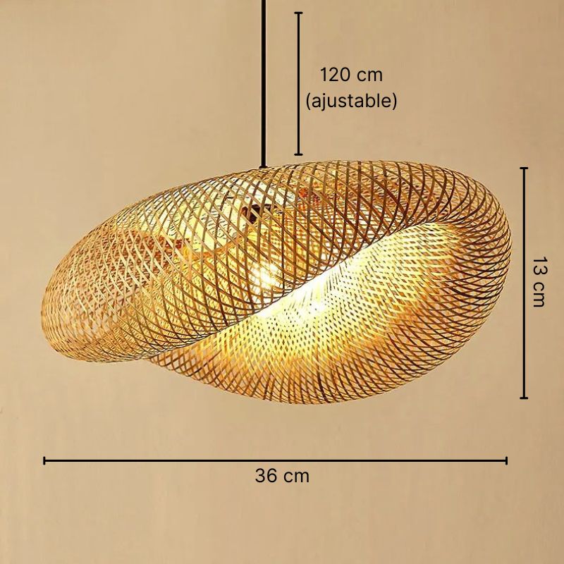 Suspension en bambou rotin naturel - Azalée