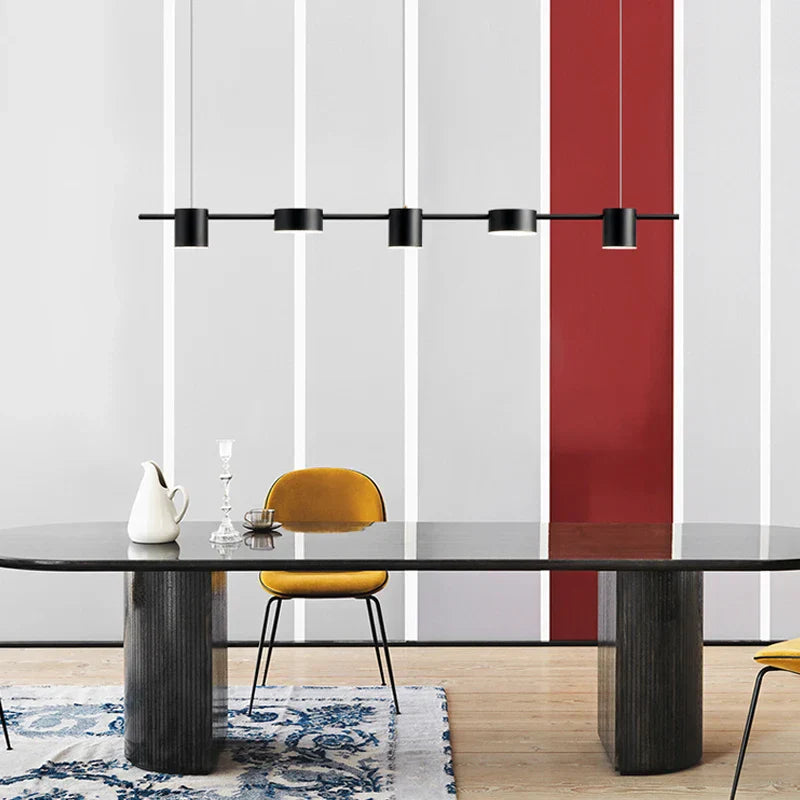 Lustre salle à manger en doré ou noir - Hélios