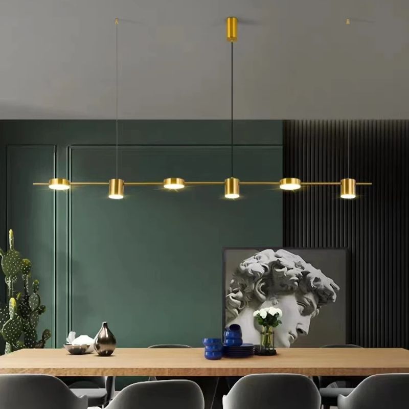 Lustre salle à manger en doré ou noir - Hélios