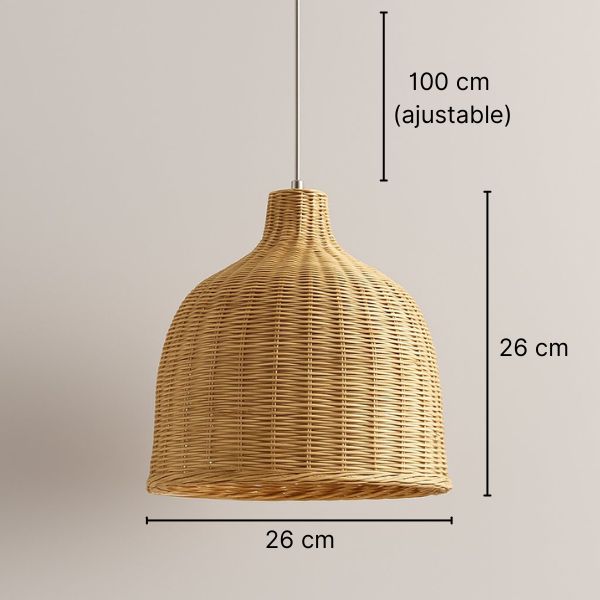 Suspension en bambou rotin pour extérieur et intérieur - Dahlia