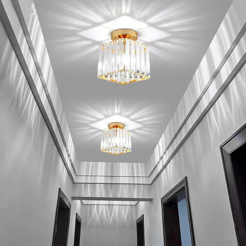 Lustre plafonnier en verre cristal - Estelle