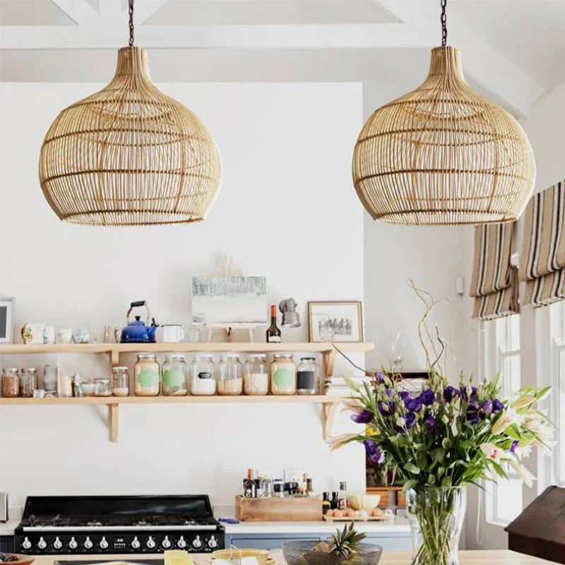 Suspension en bambou naturel - Elora