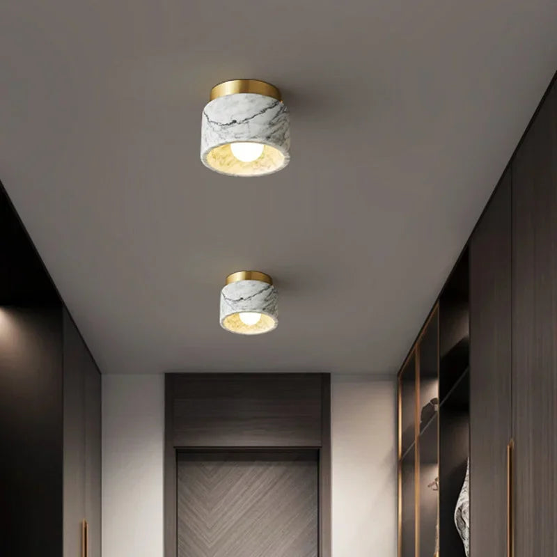 Plafonnier salle de bain style marbre italien - Lucie