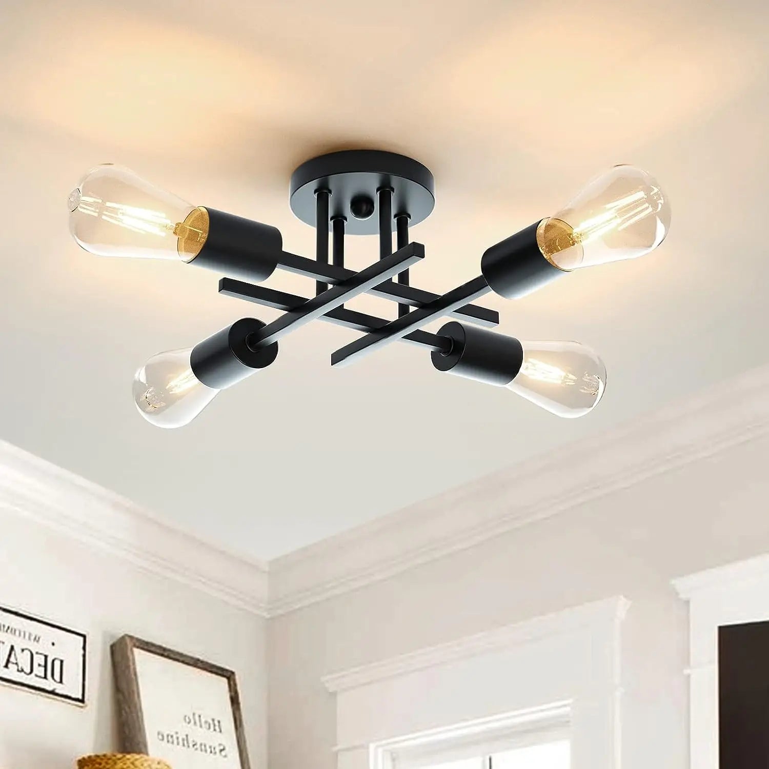 Lustre industriel noir design - Turin