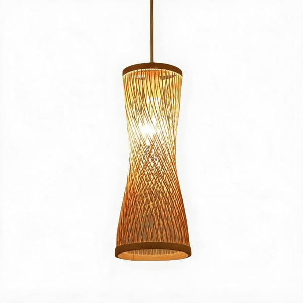 Suspension bambou rotin naturel - Avelina