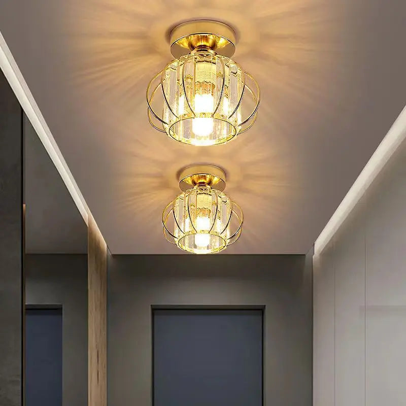 Lustre plafonnier en verre cristal - Estelle