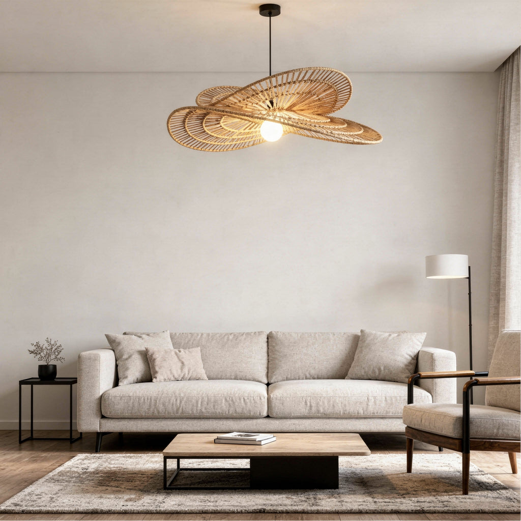 Suspension en rotin naturel - Capucine
