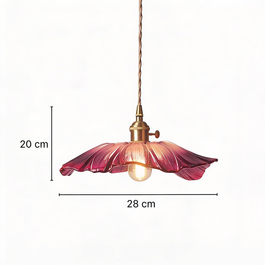 Suspension en verre en forme de fleur - Magnolia