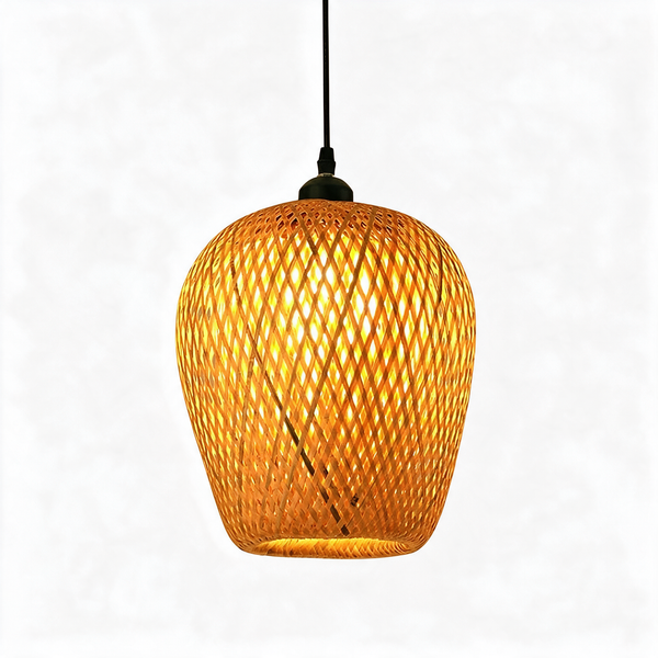 Suspension en bambou rotin naturel - Arya