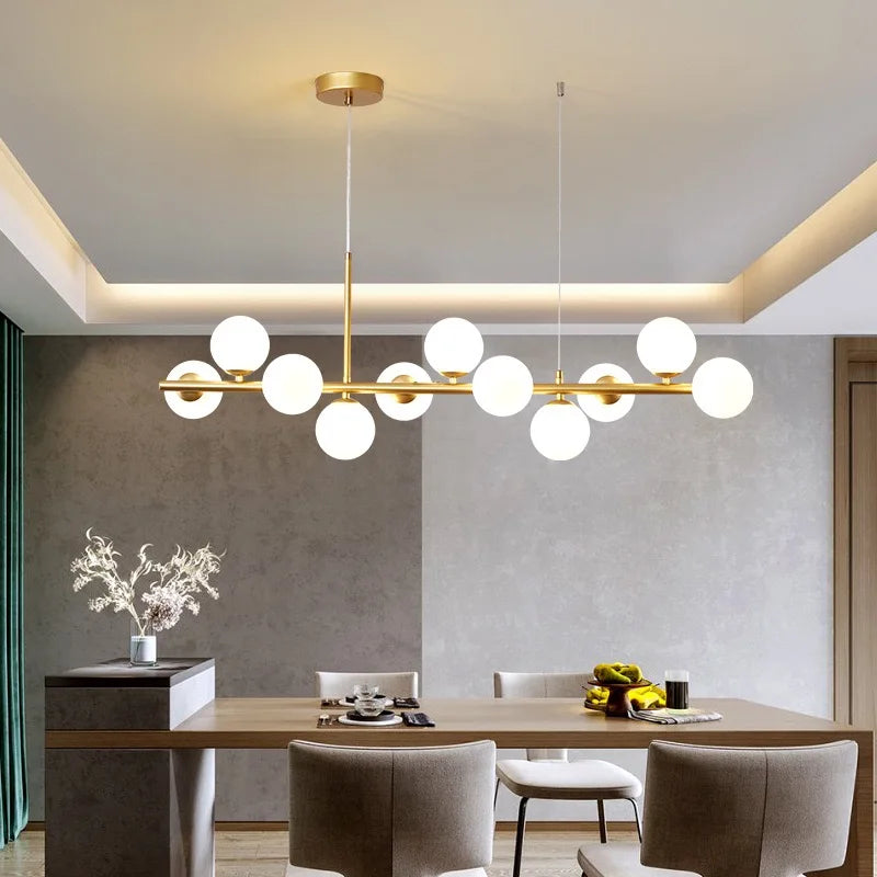 Lustre salle à manger doré - Céleste