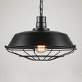 Suspension industrielle noire en fer - Isara
