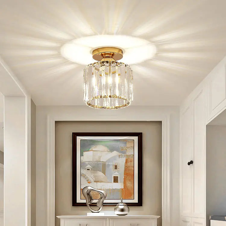 Lustre plafonnier en verre cristal - Estelle