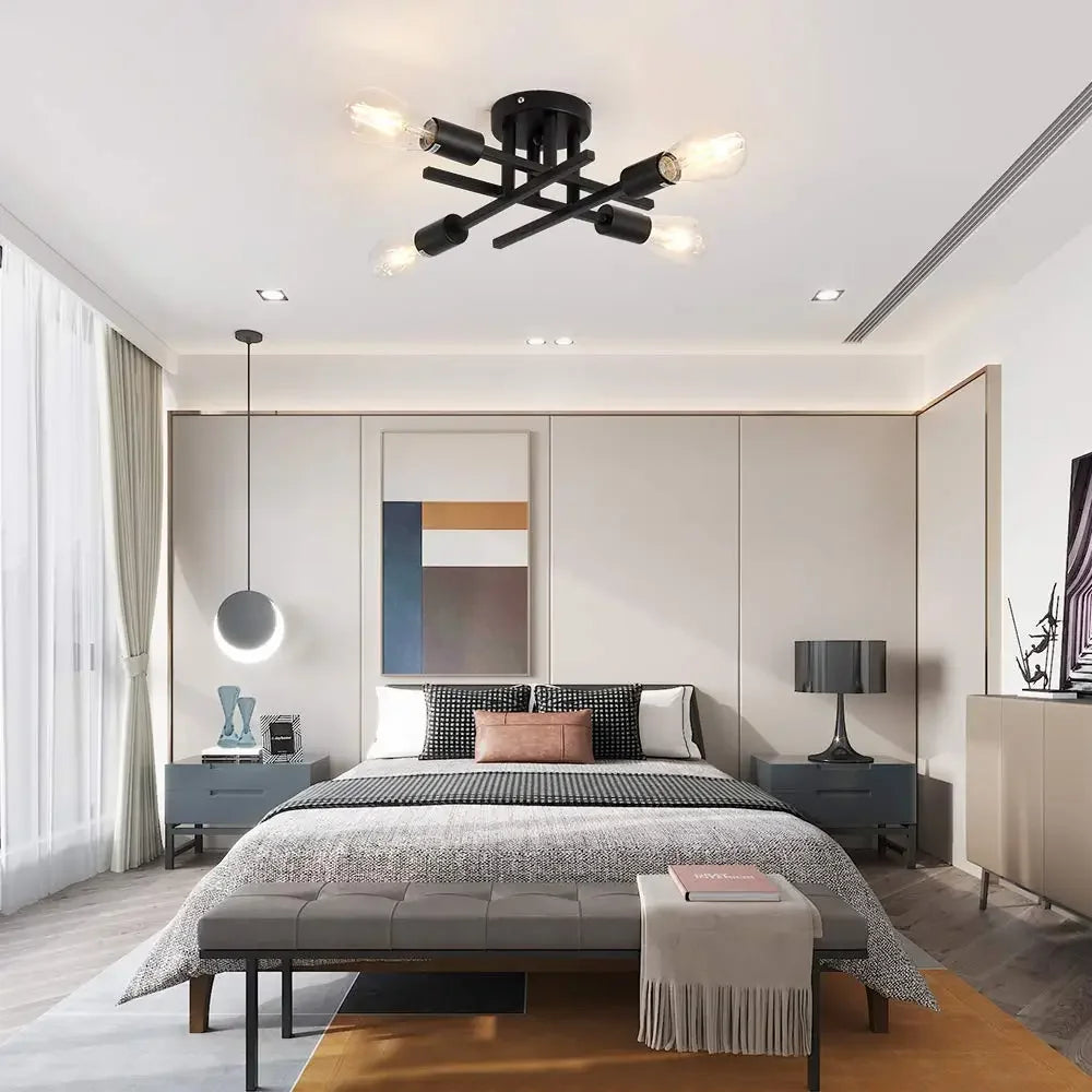 Lustre industriel noir design - Turin