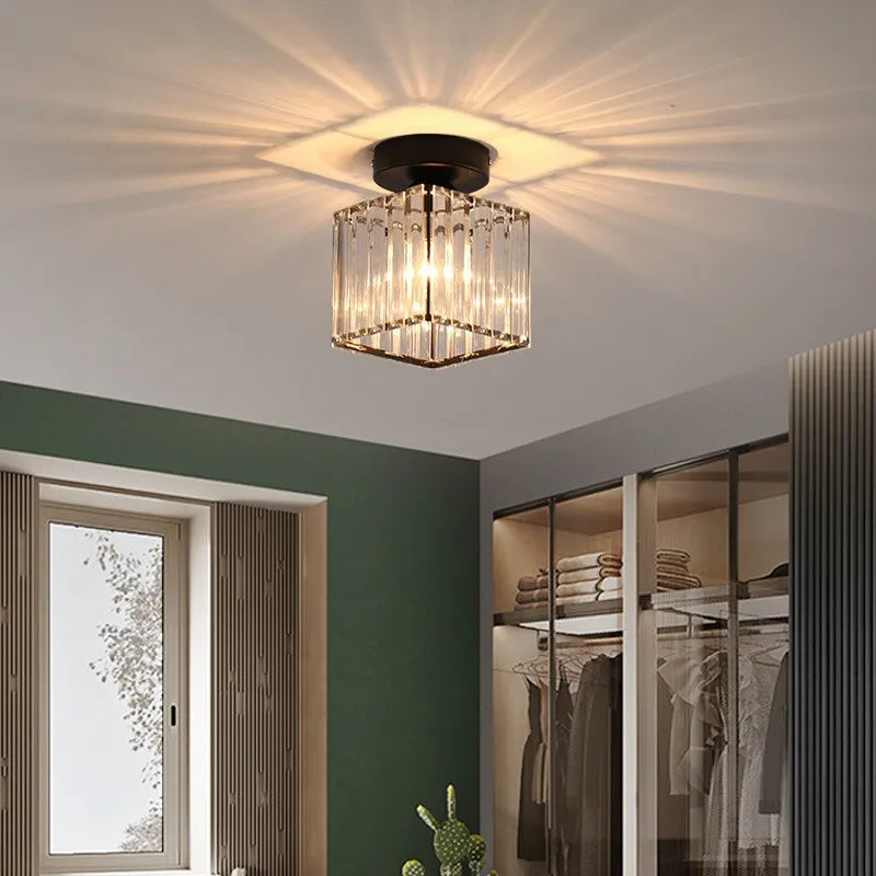 Lustre plafonnier en verre cristal - Estelle