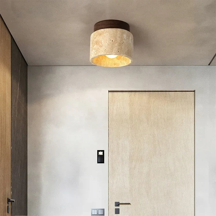 Plafonnier salle de bain en pierre - Travetal