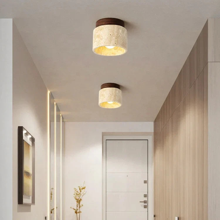 Plafonnier salle de bain en pierre - Travetal
