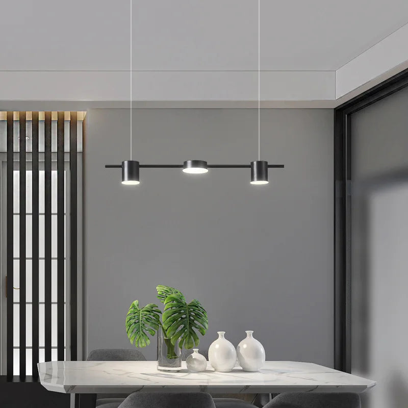Lustre salle à manger en doré ou noir - Hélios