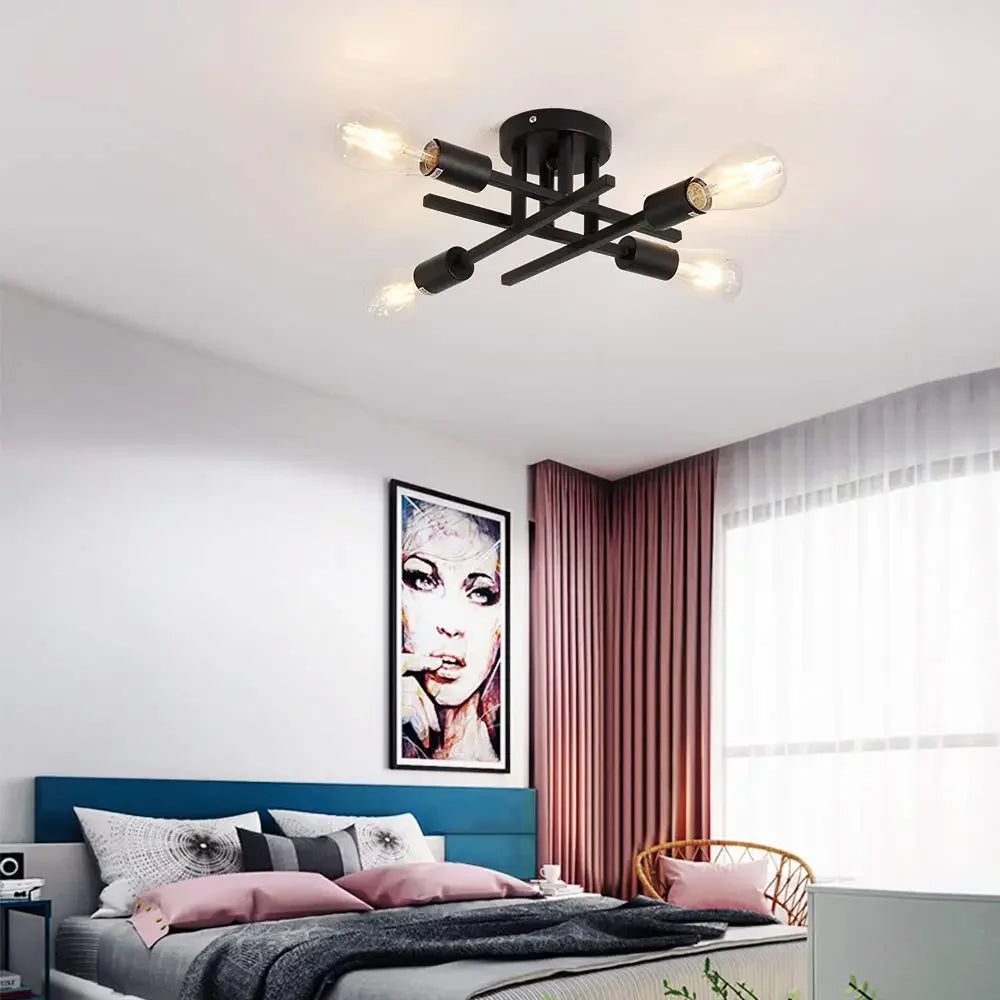 Lustre industriel noir design - Turin