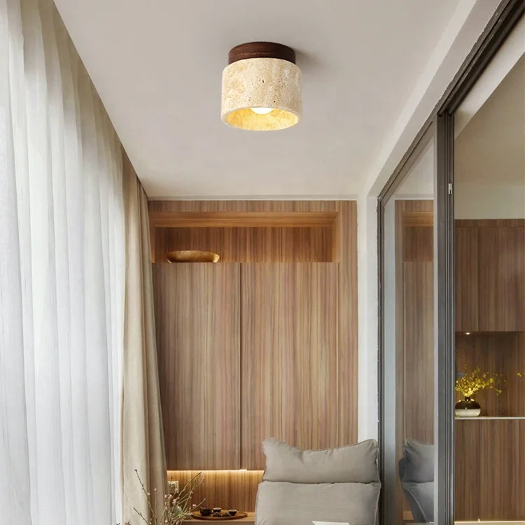 Plafonnier salle de bain en pierre - Travetal