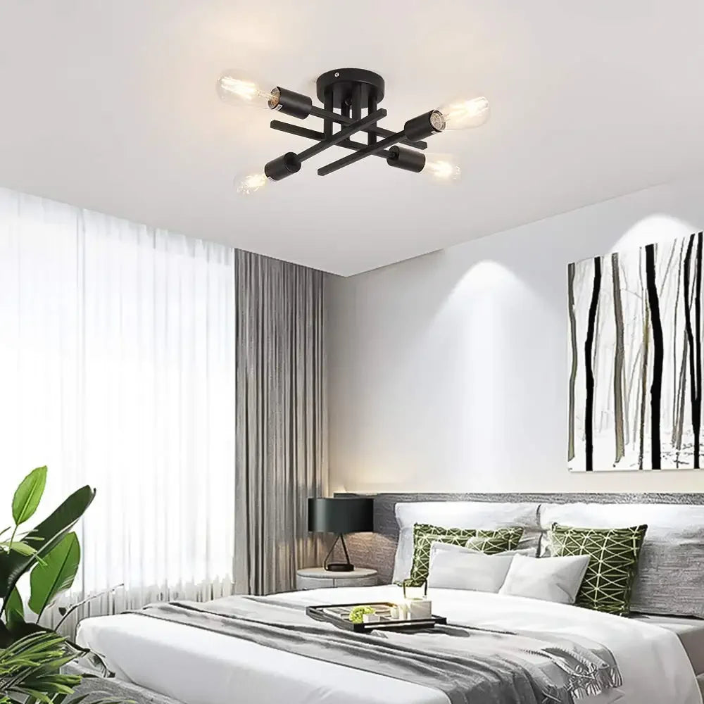 Lustre industriel noir design - Turin