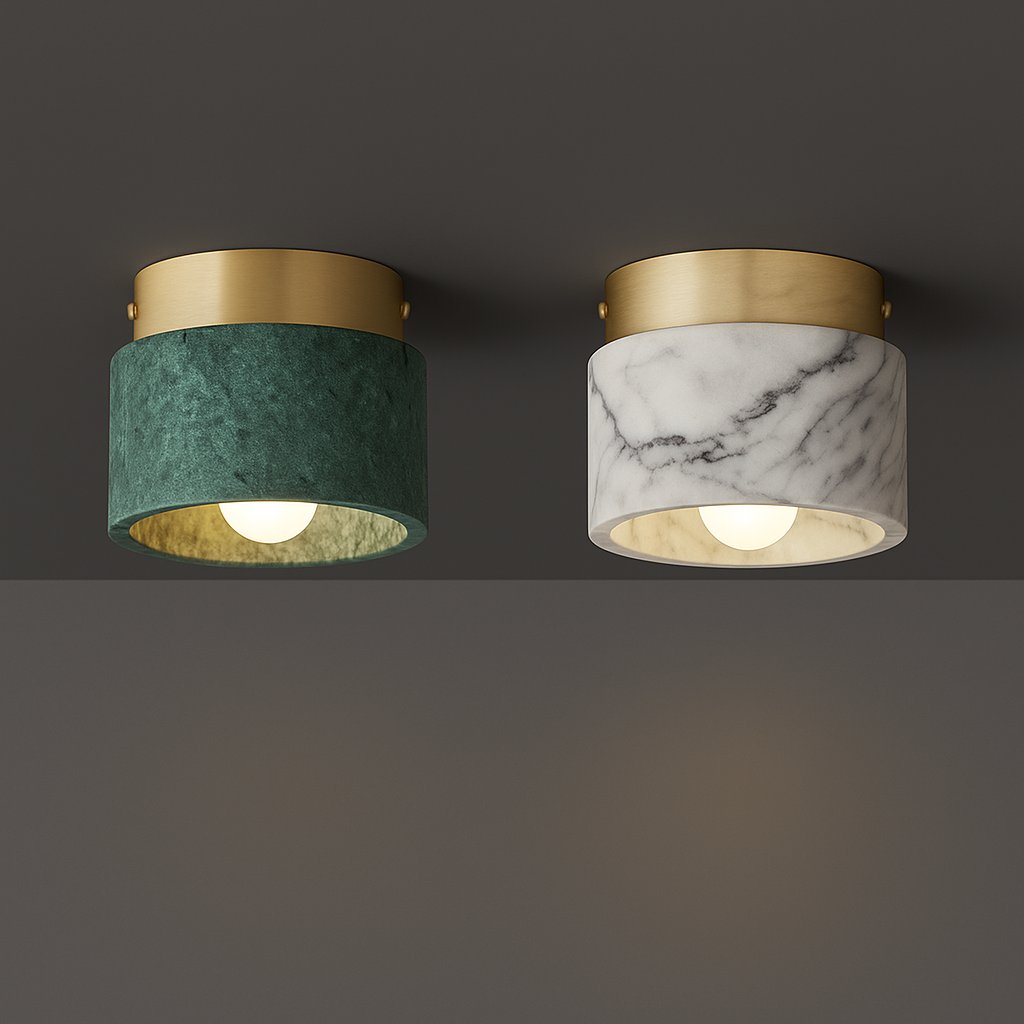 Plafonnier salle de bain style marbre italien - Lucie