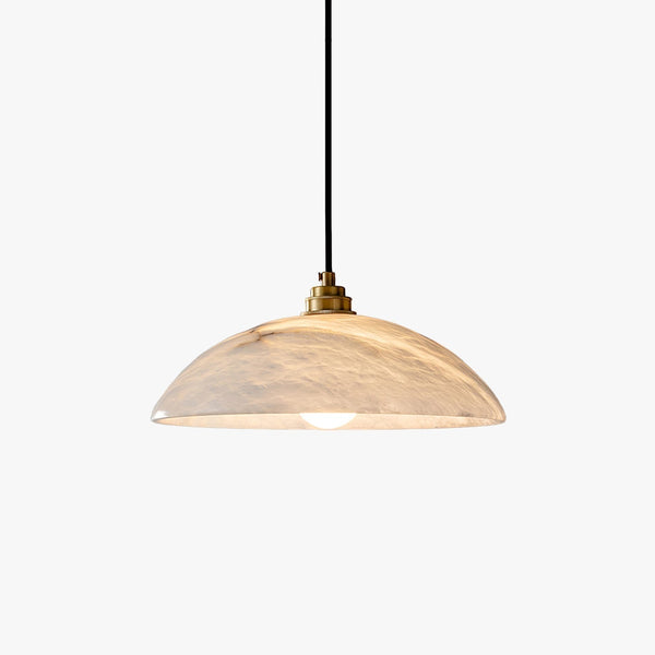 Delin Dome Pendant Light Alabaster &Brass - Neutralighting