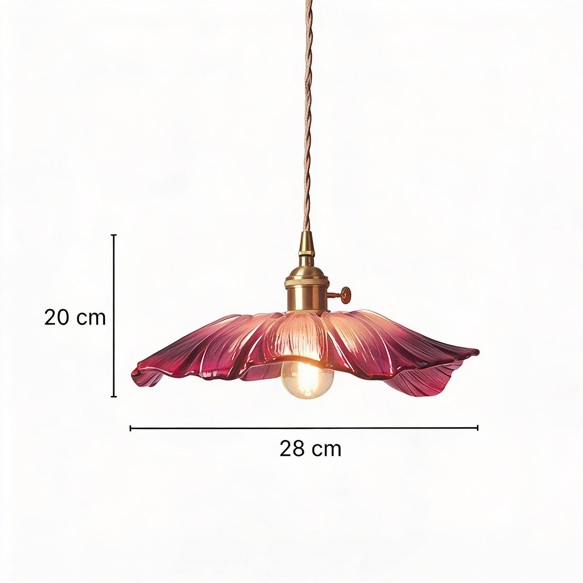 Suspension en verre en forme de fleur - Magnolia